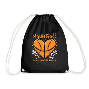 Sports My Favorite Season Basketball - Drawstring Bag - black - Front