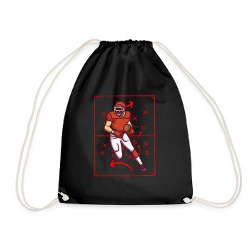 Footballeur Football de société tactique - Sac de sport léger - noir - Devant