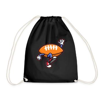 Rugby Footballeur Touchdown Football - Sac de sport léger - noir - Devant