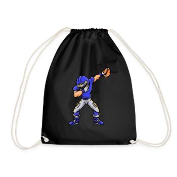 Sport Rugby Dabbing Spieler Fußball - Turnbeutel - Schwarz - Vorne