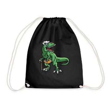 Rugby Fußballer Oma T Rex Fußball - Turnbeutel - Schwarz - Vorne