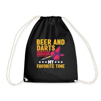 Bière et fléchettes Mon temps préféré Fléchettes - Sac de sport léger - noir - Devant