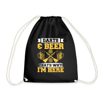 Fléchettes et bière, c’est pourquoi je suis ici Fléchettes - Sac de sport léger - noir - Devant