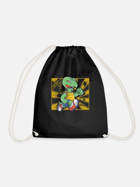 Darting Arrow Dartist Darted Turtle Dart - Drawstring Bag - black