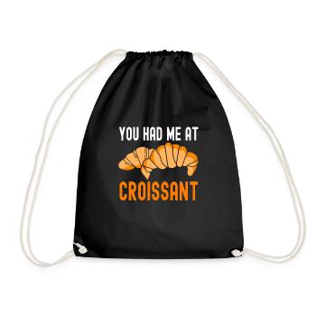 Baker You Had Me At Croissant Baking - Drawstring Bag - black - Front
