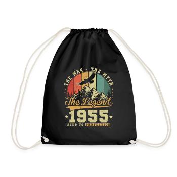 Vintage 1955 Homme Mythe Légende Anniversaire Rétro - Sac de sport léger - noir - Devant