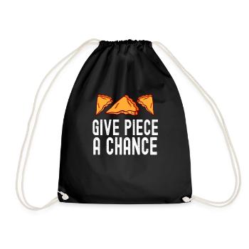 Give Piece A Chance Patissier Baking - Drawstring Bag - black - Front