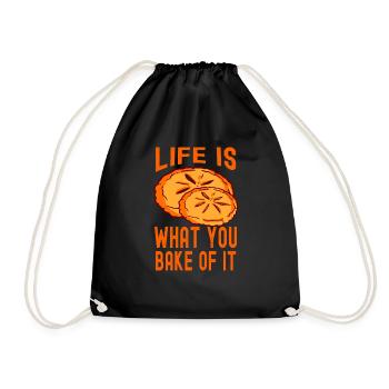 La vie est ce que vous en faites cuire - Sac de sport léger - noir - Devant