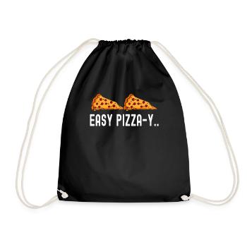Pizzeria Easy Pizza-y Crust Dough Pizza - Drawstring Bag - black - Front