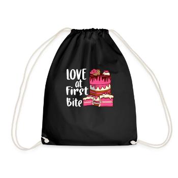 Love At First Bite Patissier Baking - Drawstring Bag - black - Front