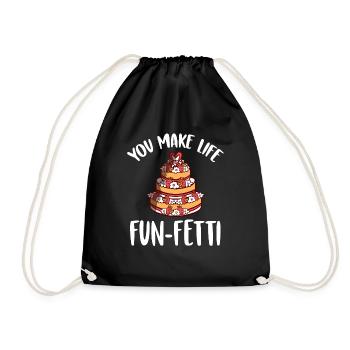 Confectioner You Make Fun-fetti Patissier Baking - Drawstring Bag - black - Front