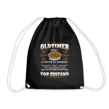 Voiture de collection Année 1955 Vintage Cadeau d’anniversaire - Sac de sport léger - noir - Devant