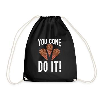 You Cone Do It Scoop Sundae Sweet Cream - Drawstring Bag - black - Front