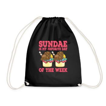 Sundae Jour Préféré De La Semaine Crème Sucrée - Sac de sport léger - noir - Devant