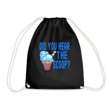 Sherbet Did You Hear The Scoop Cream - Drawstring Bag - black - Front