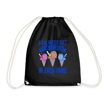 Sundae Gelato Cream In Each Hand Cream - Drawstring Bag - black - Front