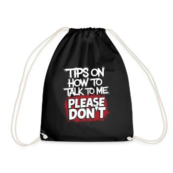 Silencieux et introverti - Sac de sport léger - noir - Devant