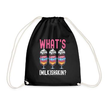 What's Milk Shakin Sundae Gelato Cream - Drawstring Bag - black - Front