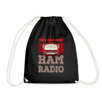 Radio amateur Ce papa fait de la radio amateur - Sac de sport léger - noir - Devant