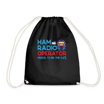 Amateur Proud To Be The 0.2% Ham Radio - Drawstring Bag - black - Front