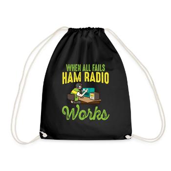 Radio amateur quand tout échoue Radio amateur - Sac de sport léger - noir - Devant