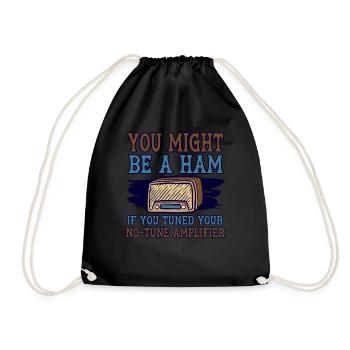 Amateur Radio Tried To Repair Ham Radio - Drawstring Bag - black - Front
