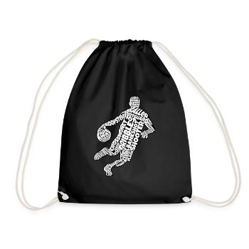 Basketball Kalligraphie Reifen Basketball - Turnbeutel - Schwarz - Vorne