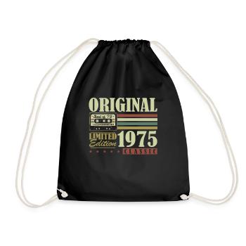 Original 1975 Vintage Rétro Cadeau d’anniversaire - Sac de sport léger - noir - Devant