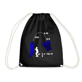 Sports Baller Hoops Player Calculation Basketball - Drawstring Bag - black - Front