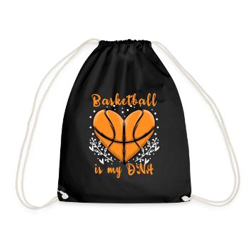 Baller Sports My DNA Player Basketball - Drawstring Bag - black - Front