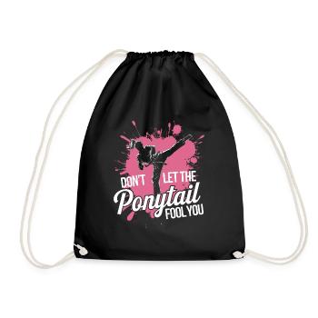 Karate with Determination - Drawstring Bag - black - Front