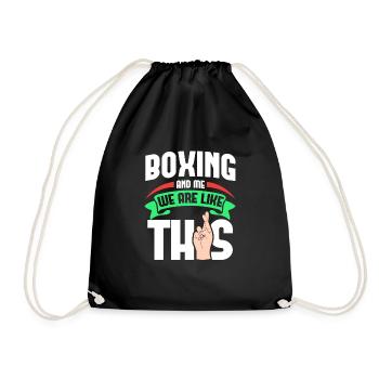 Boxen mit mir sind wie - Turnbeutel - Schwarz - Vorne