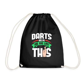 Darts Me Are Like - Turnbeutel - Schwarz - Vorne