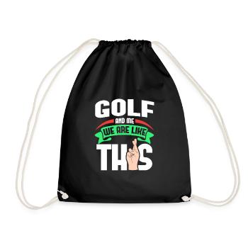 Golf Me Are Like - Turnbeutel - Schwarz - Vorne