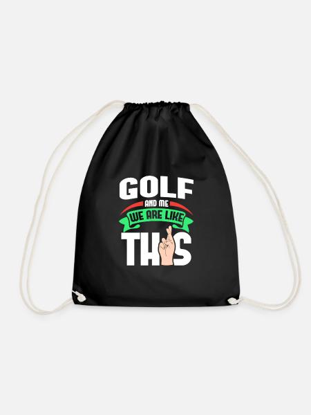 Golf Me Are Like - Drawstring Bag - black