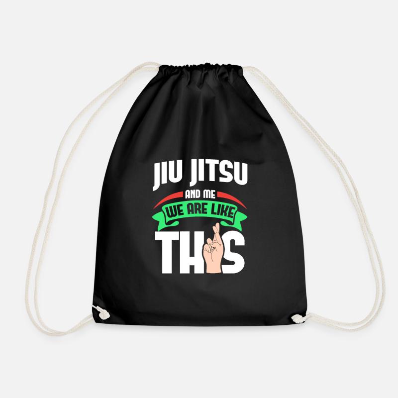 Jiu Jitsu Me Are Like - Drawstring Bag - black