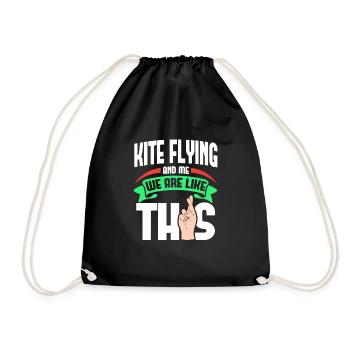 Kite Flying Me sind wie - Turnbeutel - Schwarz - Vorne