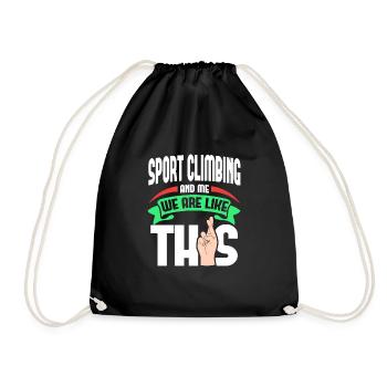 L’escalade sportive me sont comme - Sac de sport léger - noir - Devant