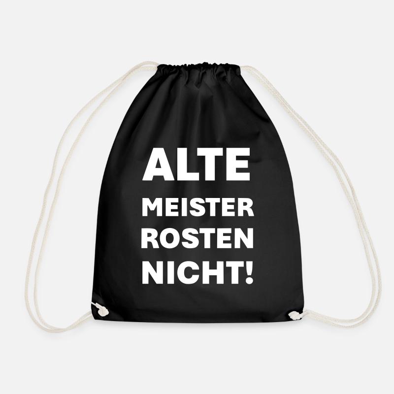 Alte Meister rosten nicht - Turnbeutel - Schwarz