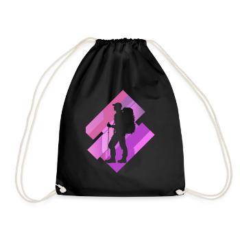 Hikers Mountaineers - Drawstring Bag - black - Front