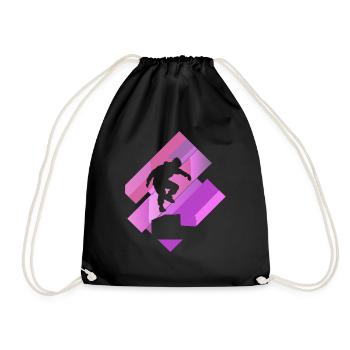 Parkour Runner Stuntman Parkour - Drawstring Bag - black - Front