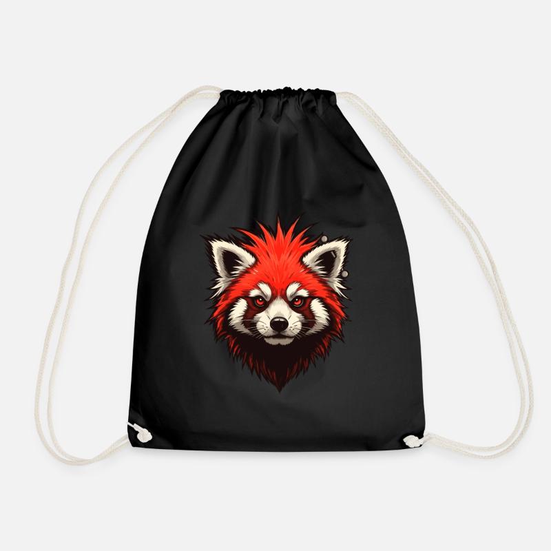 Panda punk roux - Sac de sport léger - noir