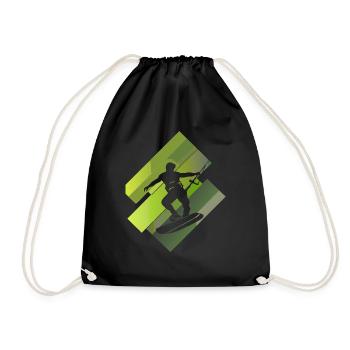 Wakeboarding Wakeboard - Drawstring Bag - black - Front