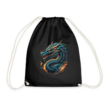chinesischer feuerdrache - Turnbeutel - Schwarz - Vorne