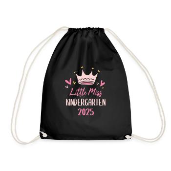 Little Miss Kindergarten 2025 - Turnbeutel - Schwarz - Vorne