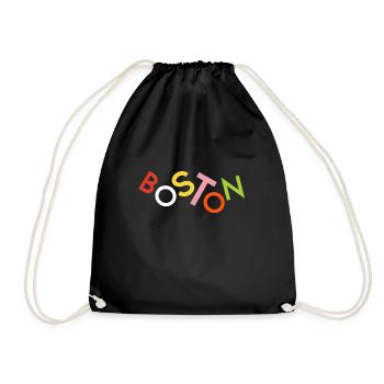 Boston T-Shirt - Drawstring Bag - black - Front