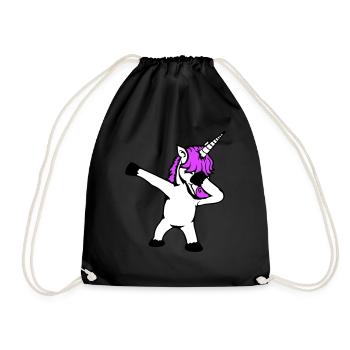 Licorne Dabbing Dab Danse Soirée Pose Geste Drôle - Sac de sport léger - noir - Devant