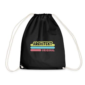 Architect as a first name - Drawstring Bag - black - Front