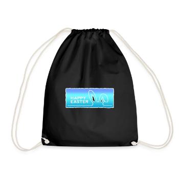 Happy Easter with Easter - Drawstring Bag - black - Front