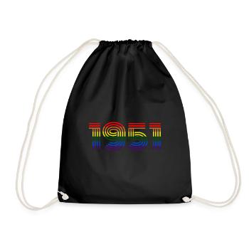 1951 - Drawstring Bag - black - Front